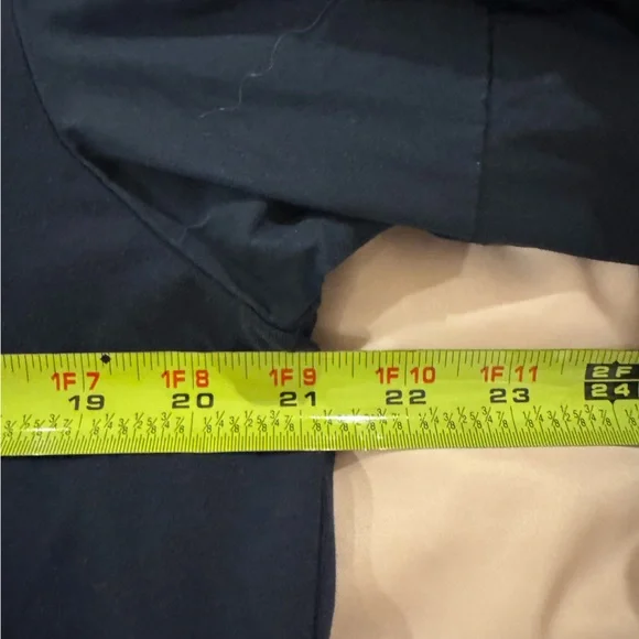 Chico's Womans T Shirt Navy Ruffle Flutter Sleeves Stretch Size 2 (Large) - Picture 6 of 7